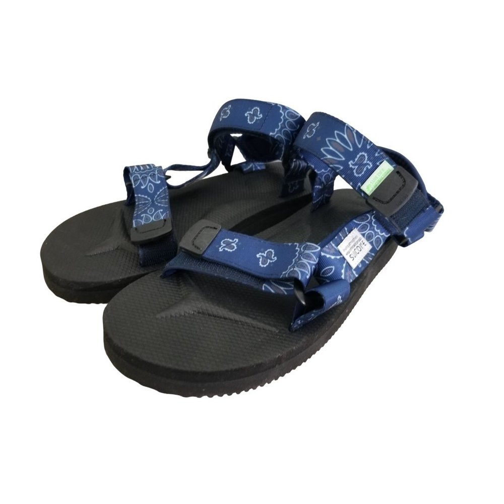Suicoke Depa-cab-pt02 Blue Bandana Sandals Womens Size 8 38